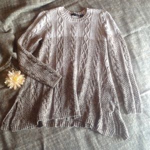 Jeanne Pierre Tunic Cable Knit Sweater S